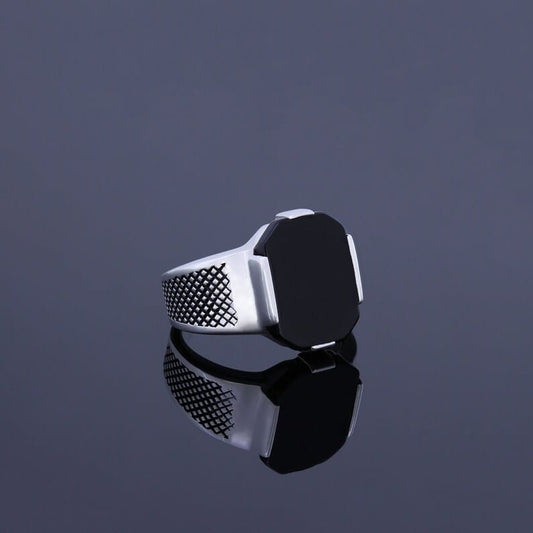 Sterling Silver Black Ring