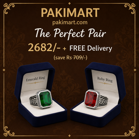 The Perfect Pair ( Emerald Ring + Ruby Ring )